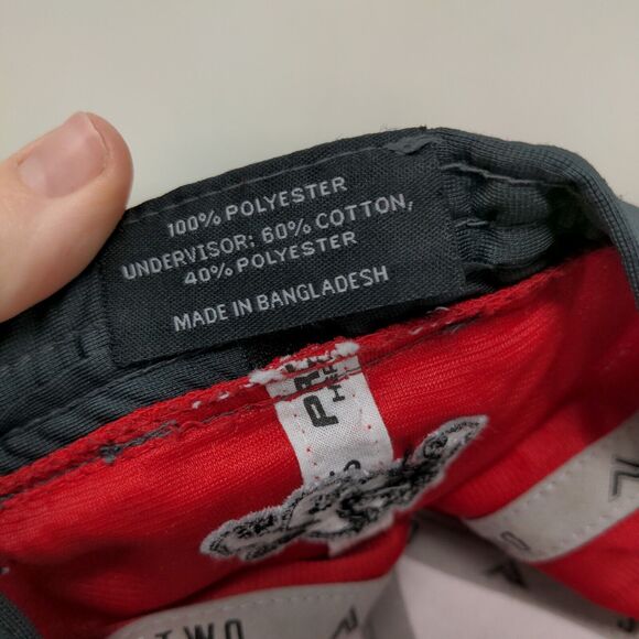 Pacific Headwear Men's Fitted Hat Red Size XS Embroidered W Bulldog Logos - Picture 9 of 9